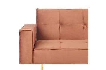 Bäddsoffa Visnes Brun, Guld - Brun, Guld - Möbler - Soffa - Bäddsoffa