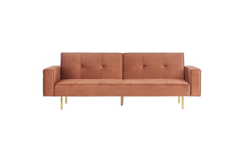 Bäddsoffa Visnes Brun, Guld - Brun, Guld - Möbler - Soffa - Soffgrupp