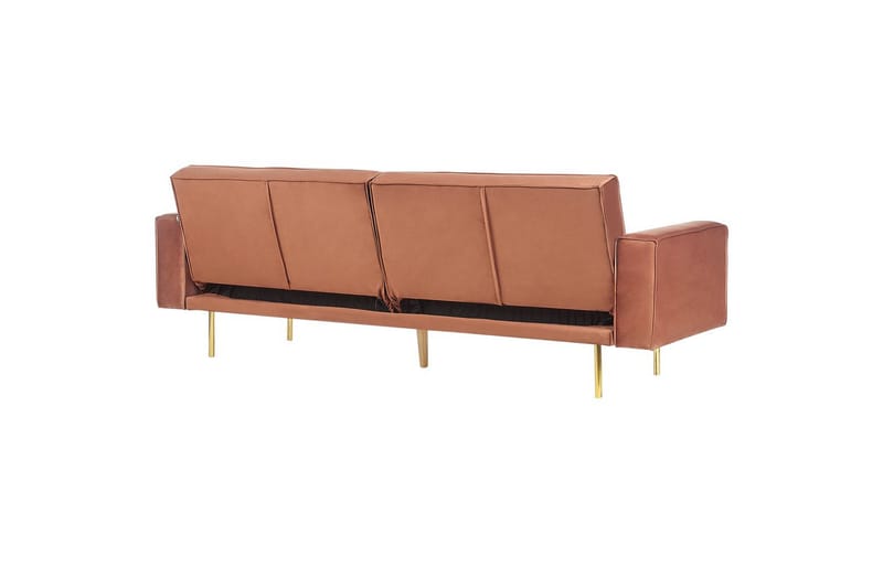 Bäddsoffa Visnes Brun, Guld - Brun, Guld - Möbler - Soffa - Soffgrupp
