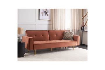 Bäddsoffa Visnes Brun, Guld - Brun, Guld - Möbler - Soffa - Bäddsoffa