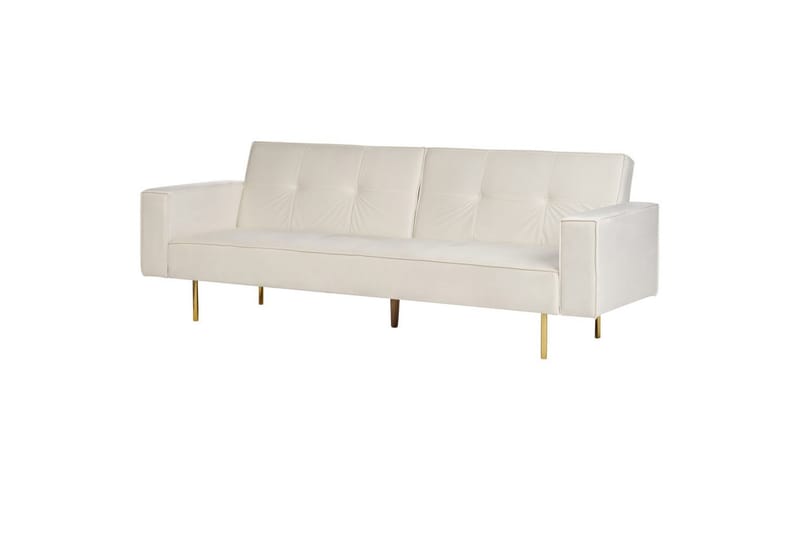 Bäddsoffa Visnes Vitt, guld - Vitt, guld - Möbler - Soffa - Soffgrupp