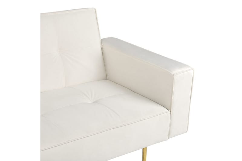 Bäddsoffa Visnes Vitt, guld - Vitt, guld - Möbler - Soffa - Soffgrupp
