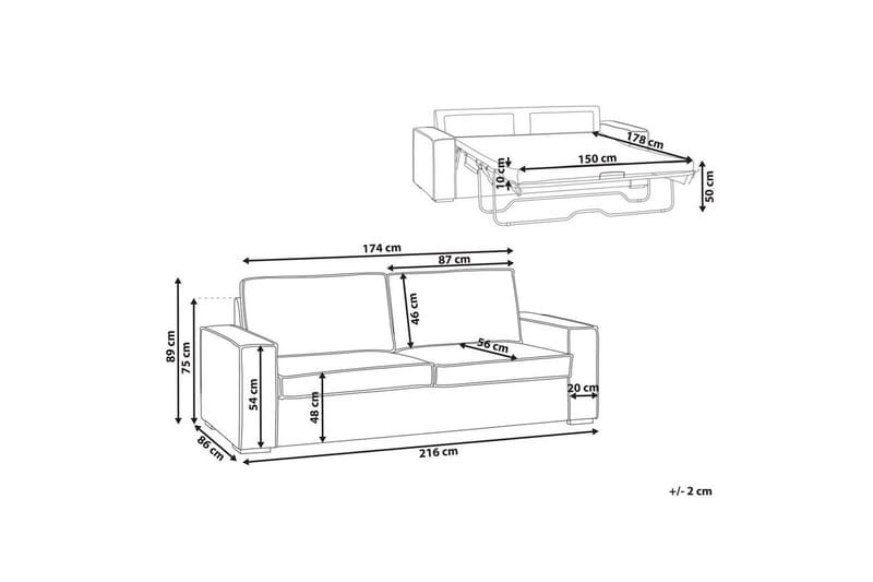 Bäddsoffa Vuokatti Vit - Vit - Möbler - Soffa - Bäddsoffa
