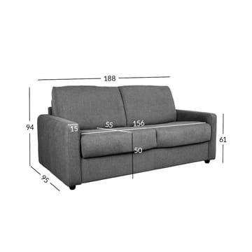 Bäddsoffa Provo 2-sits - mörkgrå - Möbler - Soffa - Bäddsoffa