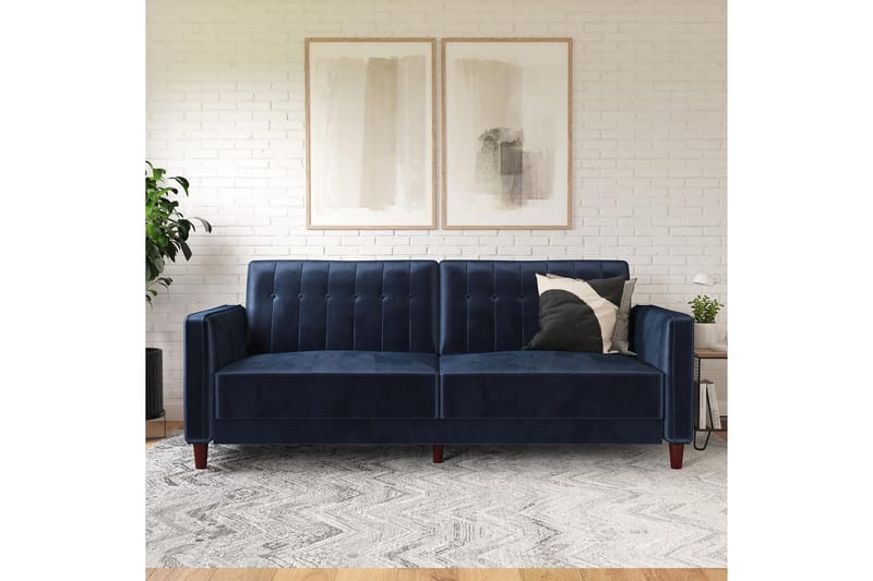 Bäddsoffa Plyschknappad - Möbler - Soffa - Bäddsoffa
