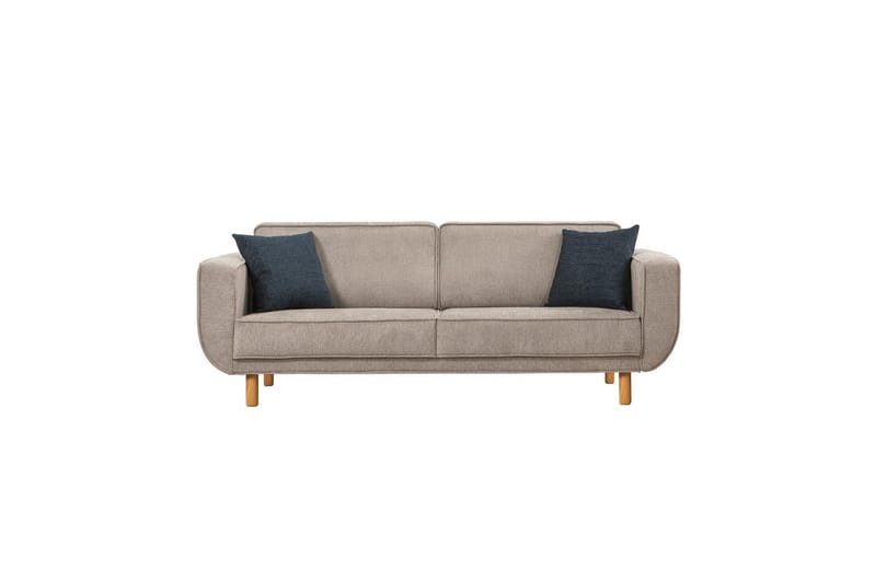 Bäddsoffgrupp Sudarus Ek / grå - Ek / grå - Möbler - Soffa - Bäddsoffa