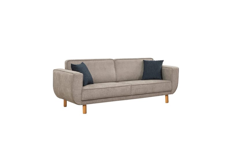 Bäddsoffgrupp Sudarus Ek / grå - Ek / grå - Möbler - Soffa - Bäddsoffa