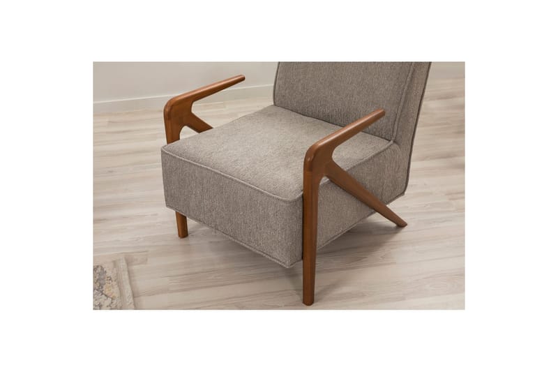 Bäddsoffgrupp Sudarus Valnöt / Grå - Valnöt / Grå - Möbler - Soffa - Bäddsoffa