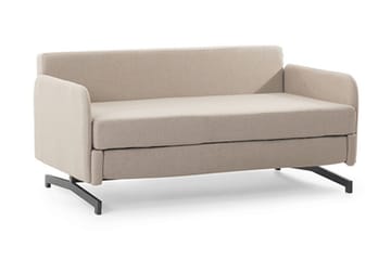 Belfast 2-sits Fällbar Rektangulär Bäddsoffa 140x197 cm i Tyg - Beige - Möbler - Soffa - Bäddsoffa - Bäddsoffa 2 sits