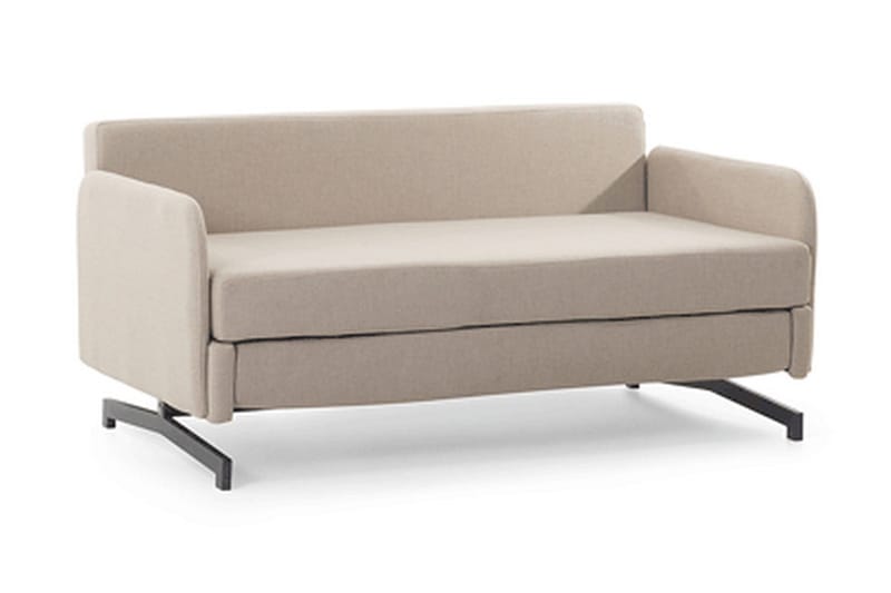 Belfast 2-sits Fällbar Rektangulär Bäddsoffa 140x197 cm i Tyg - Beige - Möbler - Soffa - Bäddsoffa - Bäddsoffa 2 sits