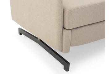 Belfast 2-sits Fällbar Rektangulär Bäddsoffa 140x197 cm i Tyg - Beige - Möbler - Soffa - Bäddsoffa - Bäddsoffa 2 sits