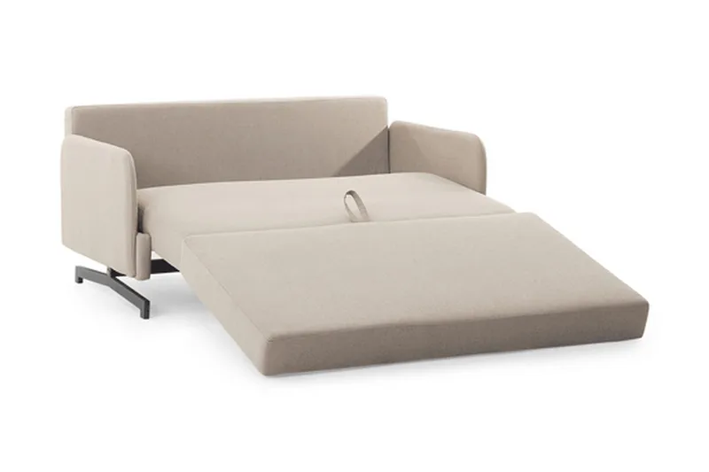 Belfast 2-sits Fällbar Rektangulär Bäddsoffa 140x197 cm i Tyg - Beige - Möbler - Soffa - Bäddsoffa - Bäddsoffa 2 sits