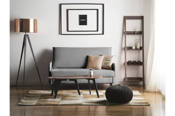 Belfast 2-sits Fällbar Rektangulär Bäddsoffa 147x197 cm i Tyg - Grå - Möbler - Soffa - Bäddsoffa - Bäddsoffa 2 sits