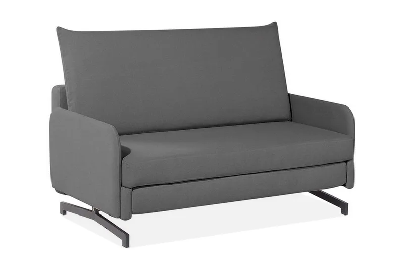Belfast 2-sits Fällbar Rektangulär Bäddsoffa 147x197 cm i Tyg, Grå