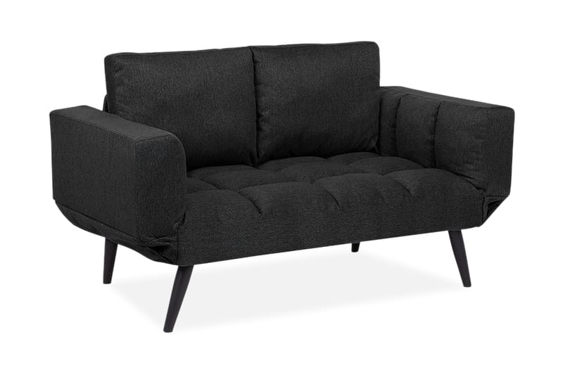 Brekke Bäddsoffa 150 cm - Svart - Bäddsoffa - Skinnsoffor - Bäddsoffa 4 sits - Bäddsoffa 3 sits - Bäddsoffa 2 sits - Sammetssoffa