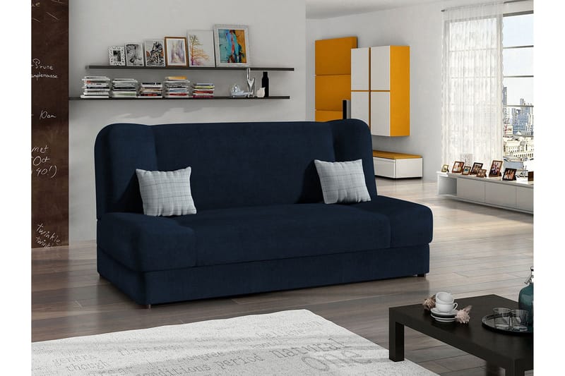 2-sits Fällbar Bäddsoffa med Förvaring i Tyg med Träram - Ljusgrå - Möbler - Soffa - Bäddsoffa
