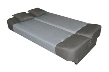 2-sits Fällbar Bäddsoffa med Förvaring i Tyg med Träram - Ljusgrå - Möbler - Soffa - Bäddsoffa