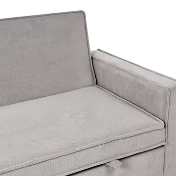 2-sits Framåtbäddad Utdragbar Bäddsoffa 137x179 cm med Hjul i Tyg - Grå - Möbler - Soffa - Bäddsoffa