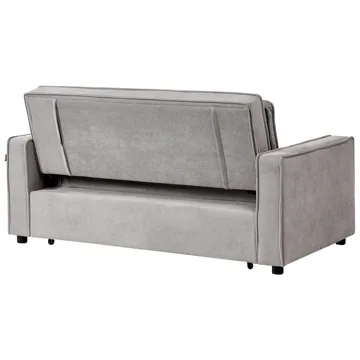 2-sits Framåtbäddad Utdragbar Bäddsoffa 137x179 cm med Hjul i Tyg - Grå - Möbler - Soffa - Bäddsoffa