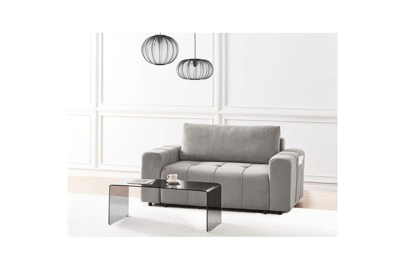 2-sitssoffa Innvik - Grå, 121x156 cm - Möbler - Soffa - Bäddsoffa
