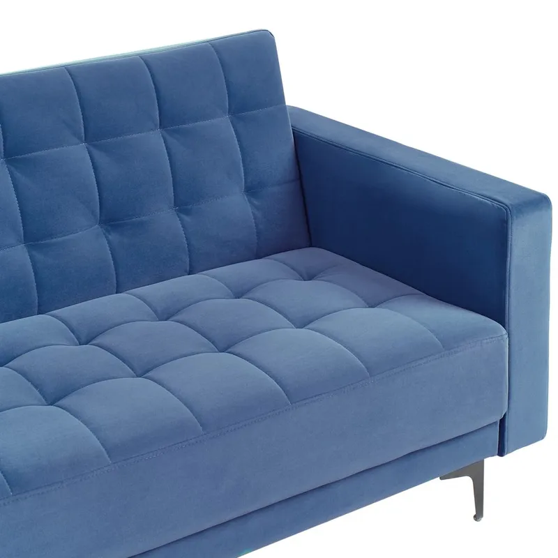 3-sits Bäddsoffa Aberdeen - Blå, Svart/Sammet - Möbler - Soffa - Bäddsoffa