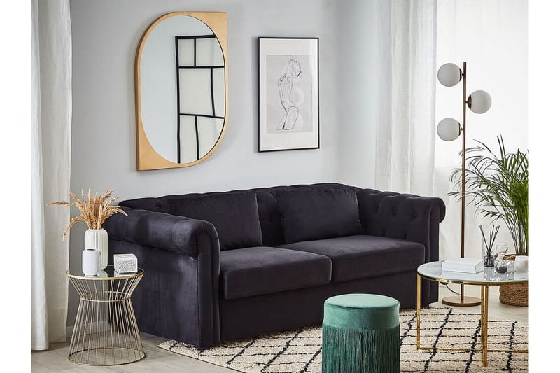 Amiens Bäddsoffa - Svart - Möbler - Soffa - Bäddsoffa - Bäddsoffa 3 sits