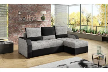 Concetta Bäddsoffa - Grå/Svart - Möbler - Soffa - Bäddsoffa - Bäddsoffa 3 sits