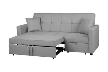 Glomma 3-sits Utdragbar Längsbäddad Bäddsoffa 181x207 cm i Tyg - Grå - Möbler - Soffa - Bäddsoffa - Bäddsoffa 3 sits
