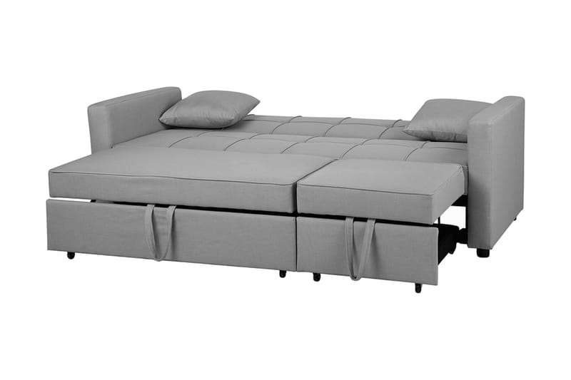 Glomma 3-sits Utdragbar Längsbäddad Bäddsoffa 181x207 cm i Tyg - Grå - Möbler - Soffa - Bäddsoffa - Bäddsoffa 3 sits