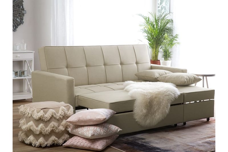 Glomma Bäddsoffa 207 cm - Beige - Möbler - Soffa - Bäddsoffa - Bäddsoffa 3 sits