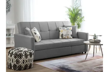 Glomma Bäddsoffa 207 cm - Grå - Möbler - Soffa - Bäddsoffa - Bäddsoffa 3 sits