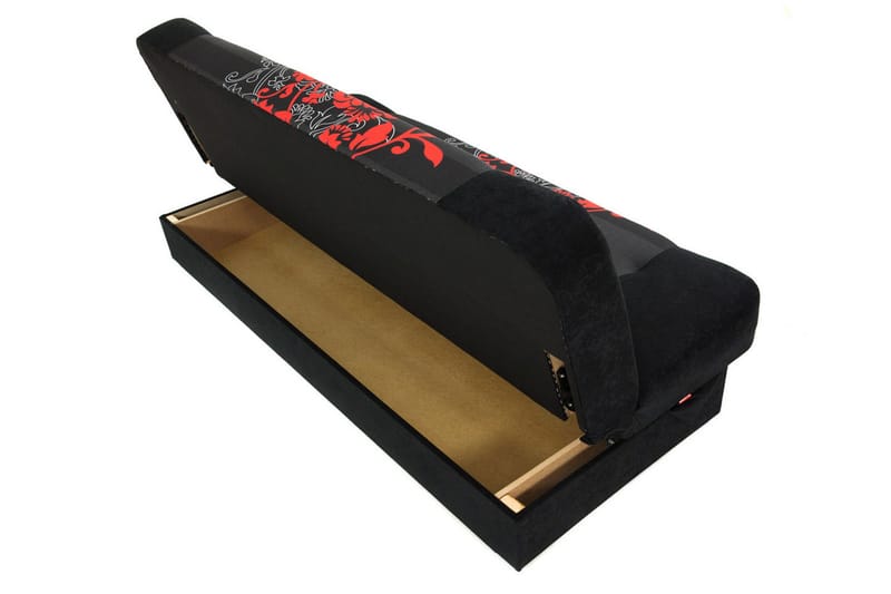 Jonas Bäddsoffa 195x87x86 cm - Röd/svart - Möbler - Soffa - Bäddsoffa - Bäddsoffa 3 sits