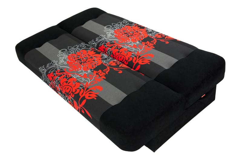 Jonas Bäddsoffa 195x87x86 cm - Röd/svart - Möbler - Soffa - Bäddsoffa - Bäddsoffa 3 sits