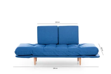 Mezonzo 3-sits Bäddsoffa - Blå - M öbler - Soffa - Bäddsoffa - Bäddsoffa 3 sits