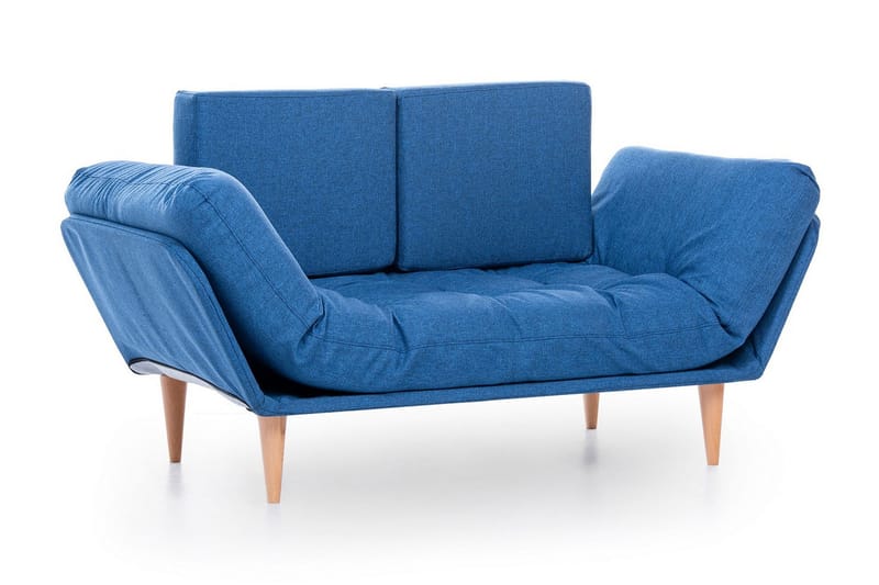 Mezonzo 3-sits Fällbar Längsbäddad Bäddsoffa 70x200 cm i Tyg - Blå - Möbler - Soffa - Bäddsoffa - Bäddsoffa 3 sits