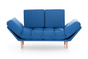 Mezonzo 3-sits Fällbar Längsbäddad Bäddsoffa 70x200 cm i Tyg - Blå - Möbler - Soffa - Bäddsoffa - Bäddsoffa 3 sits