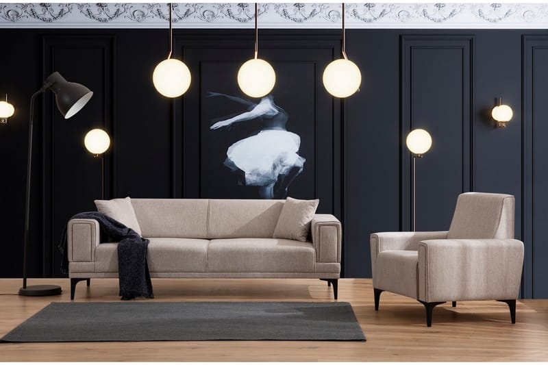 Naoko 3-sits Bäddsoffa - Ljusbrun - Möbler - Soffa - Bäddsoffa - Bäddsoffa 3 sits