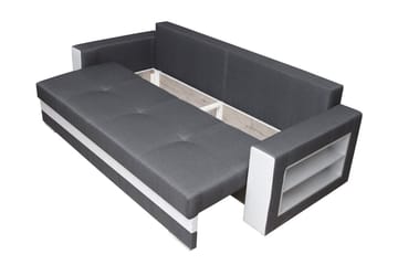 3-sits Bäddsoffa Rektangulär 236 cm med Förvaring i Tyg - Antracit - Möbler - Soffa - Bäddsoffa