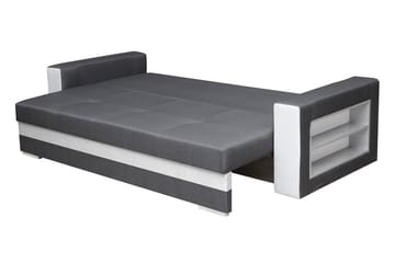 3-sits Bäddsoffa Rektangulär 236 cm med Förvaring i Tyg - Antracit - Möbler - Soffa - Bäddsoffa