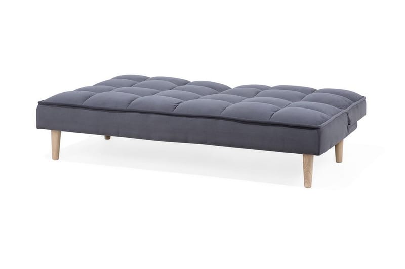 Siljan 3-sits Kvadratsydd Bäddsoffa 177 cm i Sammet - Grå - Möbler - Soffa - Bäddsoffa - Bäddsoffa 3 sits