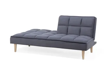 Siljan 3-sits Kvadratsydd Bäddsoffa 177 cm i Sammet - Grå - Möbler - Soffa - Bäddsoffa - Bäddsoffa 3 sits