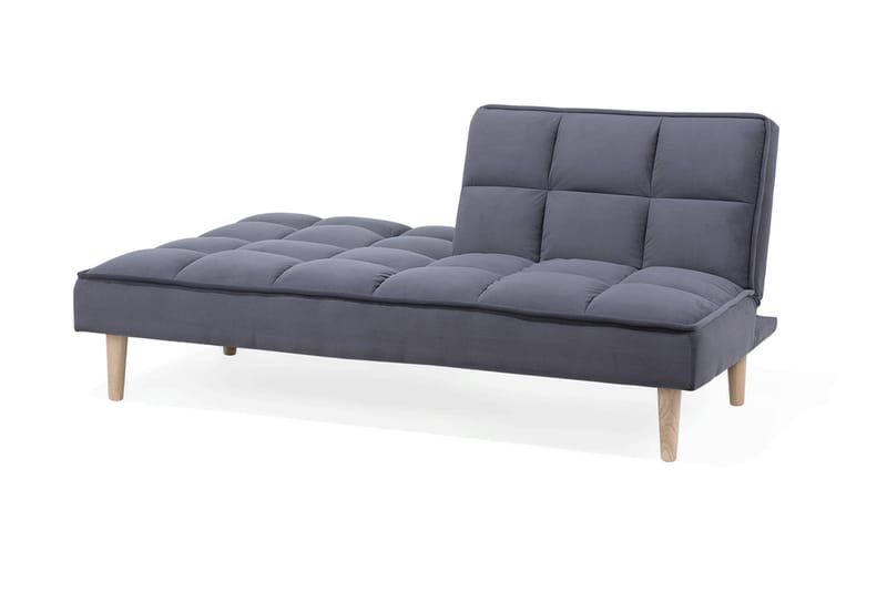 Siljan 3-sits Kvadratsydd Bäddsoffa 177 cm i Sammet - Grå - Möbler - Soffa - Bäddsoffa - Bäddsoffa 3 sits