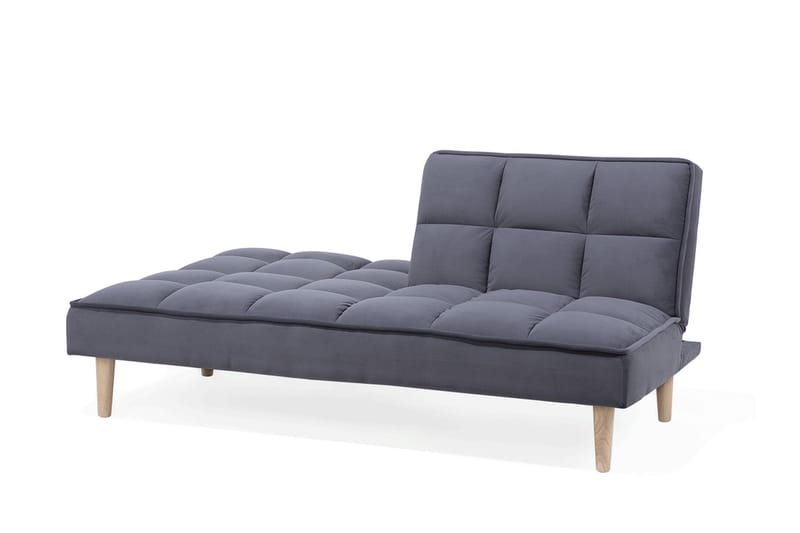 Siljan 3-sits Kvadratsydd Bäddsoffa 177 cm i Sammet - Grå - Möbler - Soffa - Bäddsoffa - Bäddsoffa 3 sits