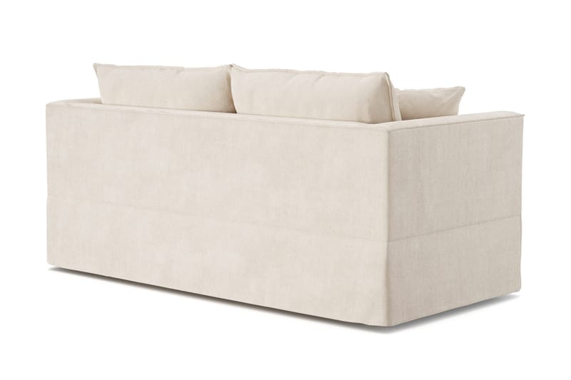 Travstad 3-sits Bäddsoffa med HVILA Bäddmadrass 140x200 cm Latex med Tvättbar klädsel - Beige - Möbler - Soffa - Bäddsoffa - Bäddsoffa 3 sits