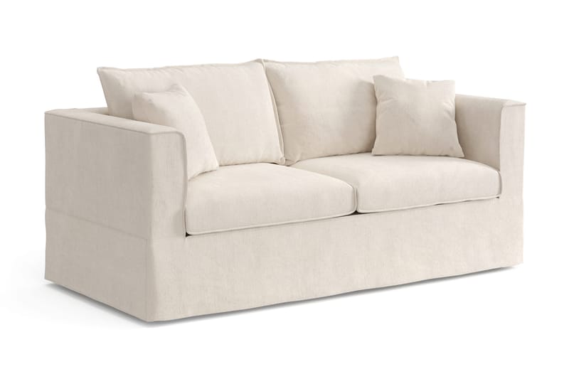 Travstad 3-sits Bäddsoffa med HVILA Bäddmadrass 140x200 cm Latex med Tvättbar klädsel - Beige - Möbler - Soffa - Bäddsoffa - Bäddsoffa 3 sits