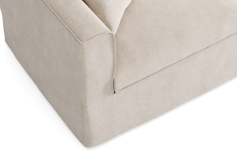 Travstad 3-sits Bäddsoffa med HVILA Bäddmadrass 140x200 cm Latex med Tvättbar klädsel - Beige - Möbler - Soffa - Bäddsoffa - Bäddsoffa 3 sits