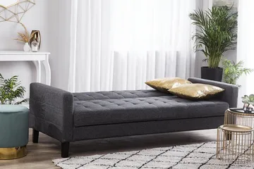 Vehkoo 3-sits Bäddbar Längsbäddad Bäddsoffa 108x178 cm i Tyg - Grå - Möbler - Soffa - Bäddsoffa - Bäddsoffa 3 sits