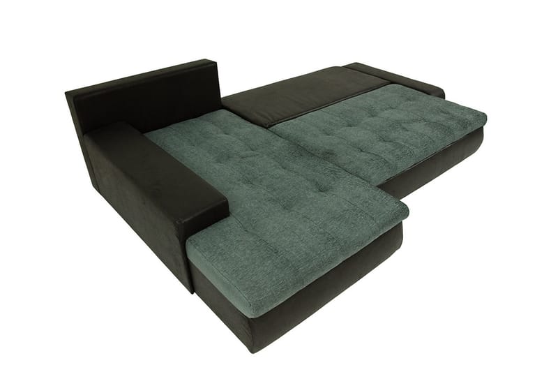3-sits Hörnbäddsoffa Cerys Mini - Läder/Beige - Möbler - Soffa - Bäddsoffa