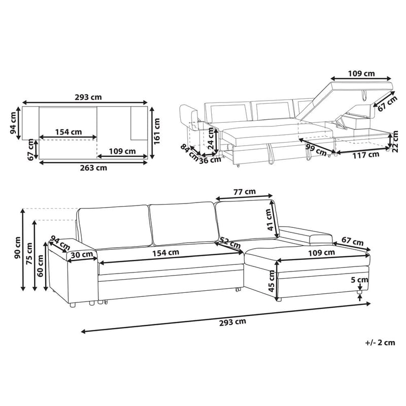 3-sits soffa Hrisey - Möbler - Soffa - Bäddsoffa