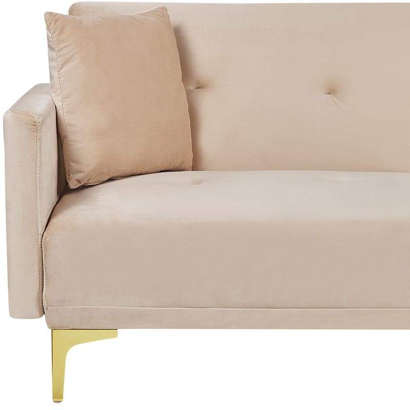 3-sits soffa Lucan - Beige, guld - Möbler - Soffa - Bäddsoffa